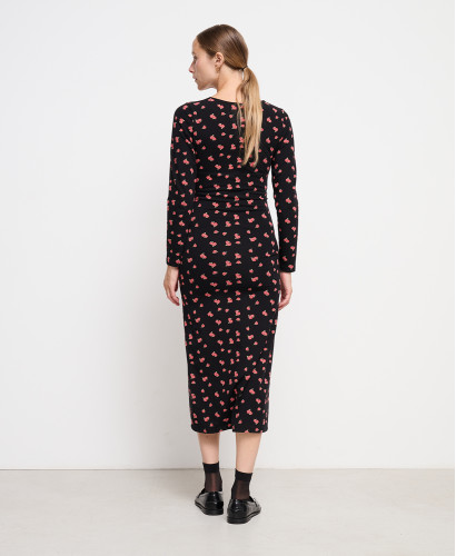 Robe Grossesse Roses Maé Coton Bio