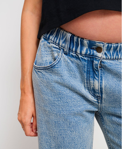 Light Blue Wide Leg Pregnancy Jeans