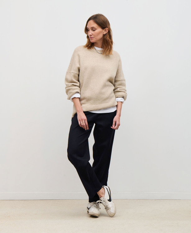 Beiger Wollpullover Paco