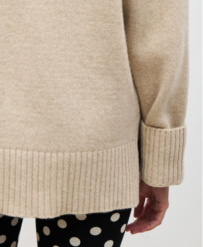 Beiger Wollpullover Paco