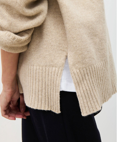 Beige Wool Sweater Paco
