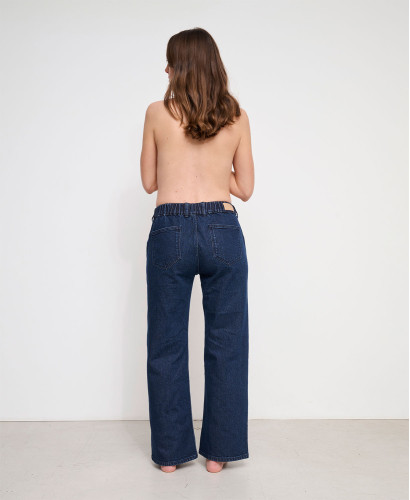 Raw Blue Wide Leg Pregnancy Jeans