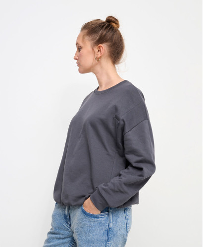 Alphonse Still-Sweatshirt Mit Reißverschluss Anthrazit
