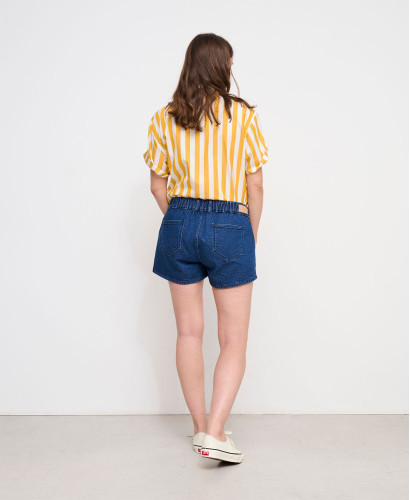 Medium Blue Maternity Denim Shorts