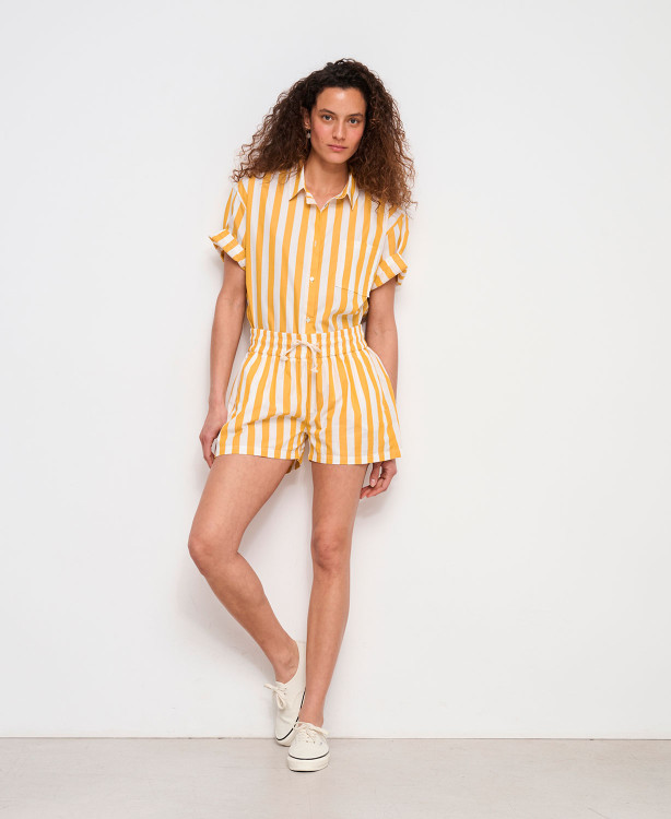 Chemise Grossesse Coton Rayures Martha