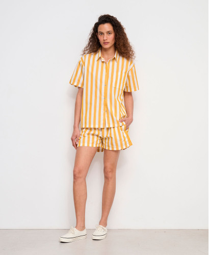Chemise Grossesse Coton Rayures Martha