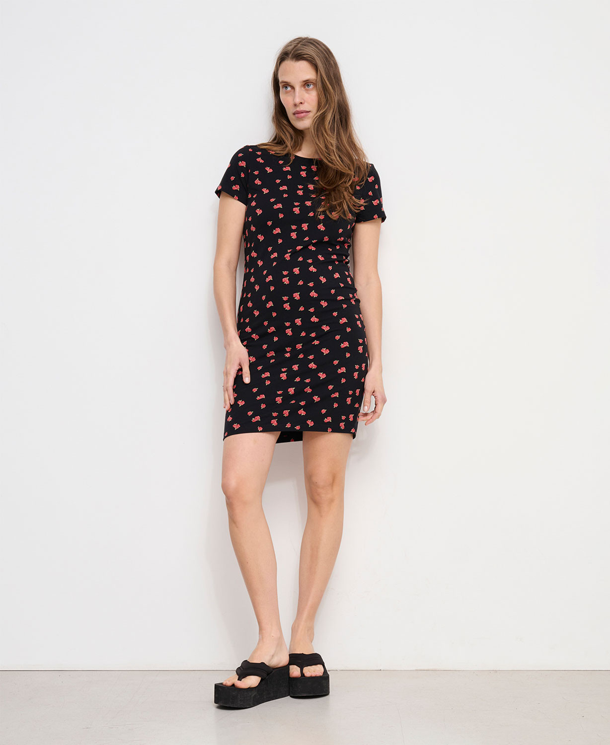 Robe Grossesse Roses Aimée Coton Bio