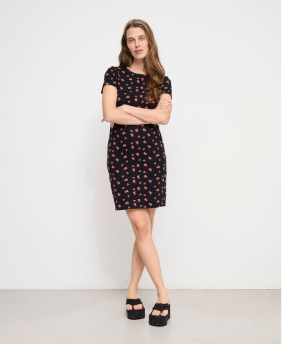 Aimée Umstands-Kleid mit Rosen-Print Bio-Baumwolle
