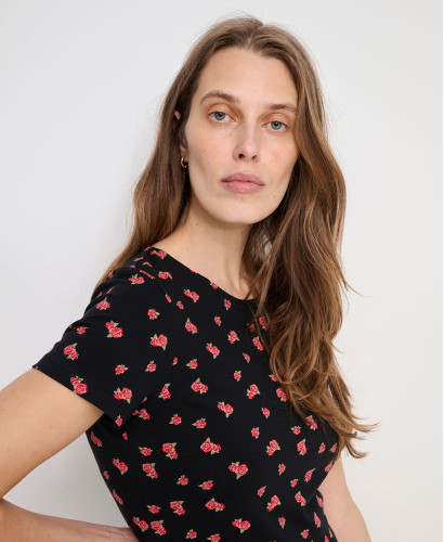 Robe Grossesse Roses Aimée Coton Bio