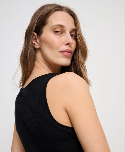Robe Longue Maternité Noire Anouk