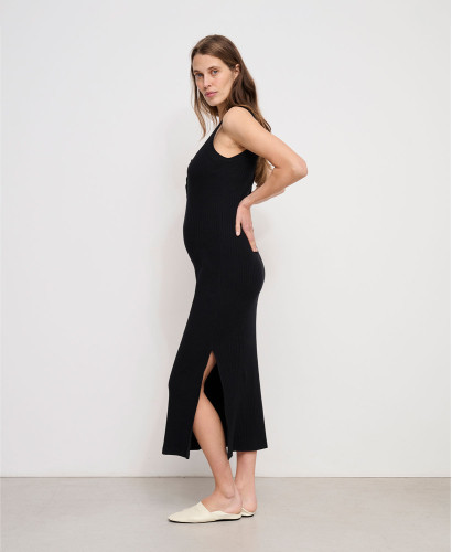 Anouk Lange Umstands-Kleid Schwarz