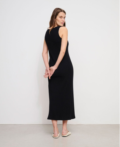 Robe Longue Maternité Noire Anouk