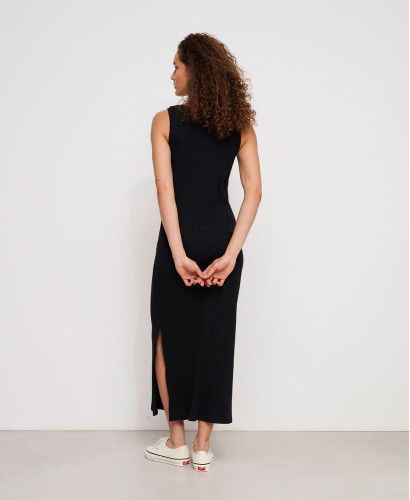 Robe Longue Maternité Noire Anouk