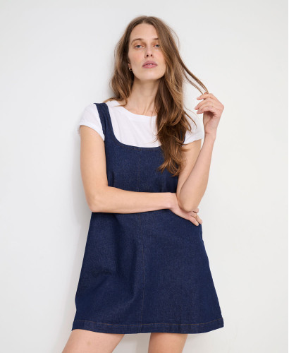 Anna Raw Denim Maternity Dress