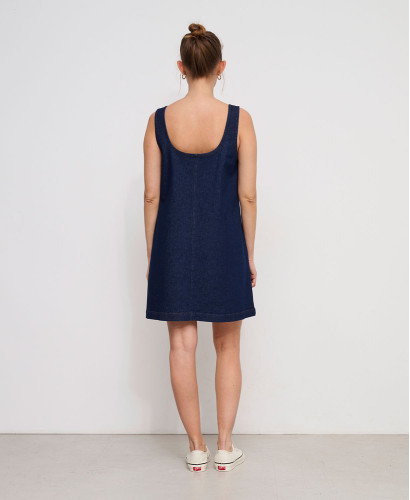 Anna Raw Denim Maternity Dress