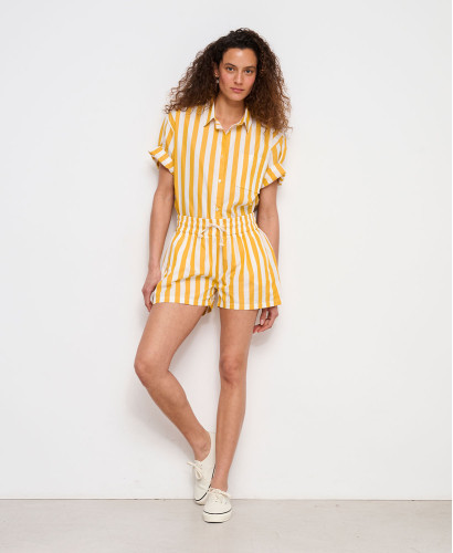 Short Grossesse Coton Rayures Romy