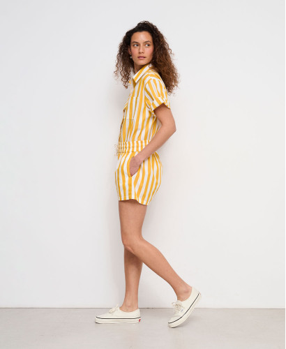 Romy Striped Cotton Maternity Shorts
