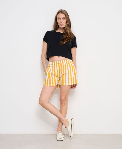 Short Grossesse Coton Rayures Romy