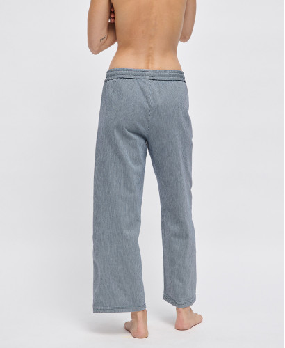 Alix Blue Striped Denim Maternity Pants