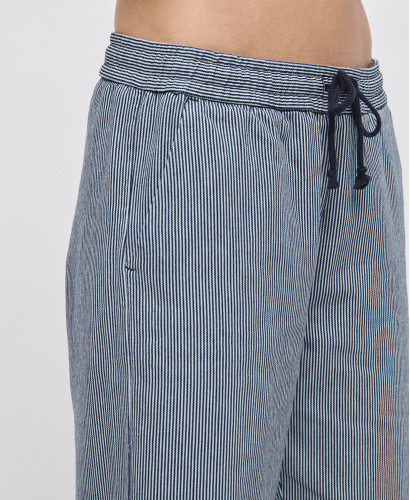 Alix Blue Striped Denim Maternity Pants