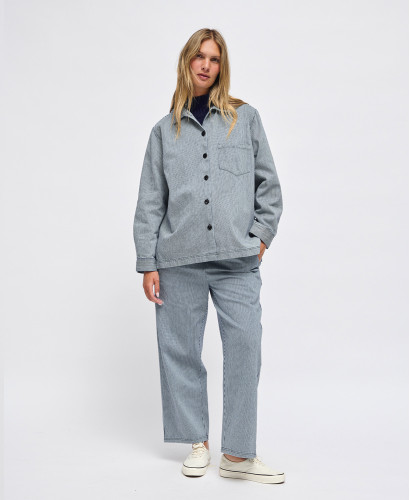 Veste Denim Rayures Bleues Andrea