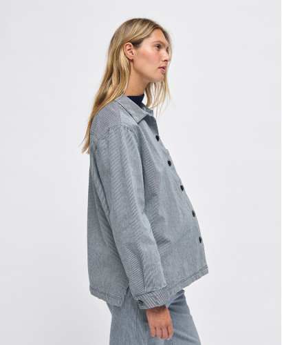 Veste Denim Rayures Bleues Andrea