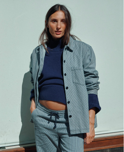Veste Denim Rayures Bleues Andrea