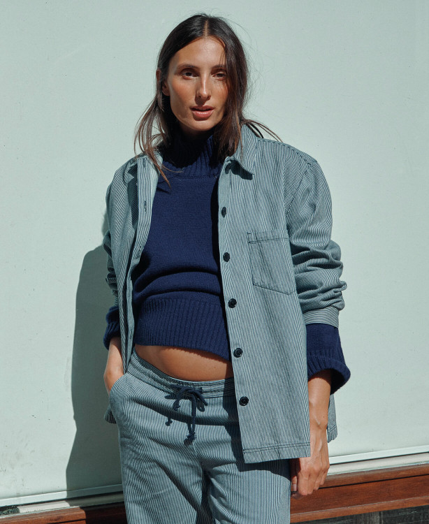 Veste Denim Rayures Bleues Andrea