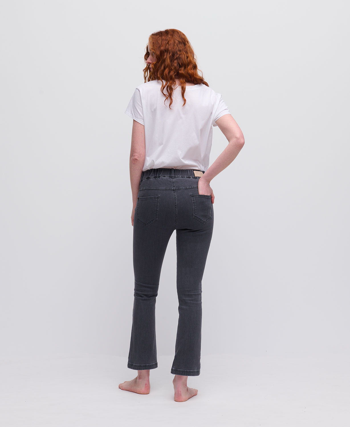 flare grau slim jeans jolibump
